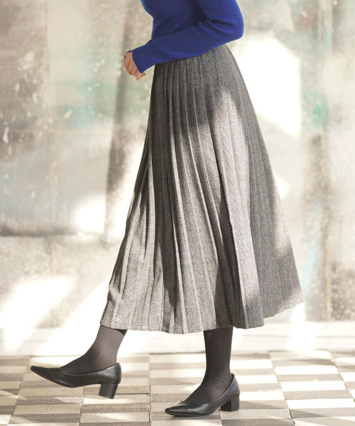 rps（アールピーエス）の「プリーツスカート（スカート・レディース・チャコールグレー/ダークグリーン/オフホワイト/ボルドー/グレー系その他/ブラック・M）」の3枚目の写真