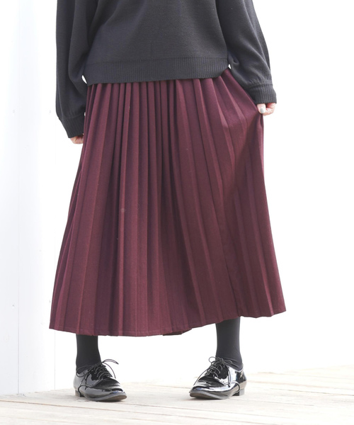 rps（アールピーエス）の「プリーツスカート（スカート・レディース・チャコールグレー/ダークグリーン/オフホワイト/ボルドー/グレー系その他/ブラック・M）」の6枚目の写真