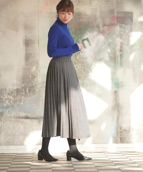 rps（アールピーエス）の「プリーツスカート（スカート・レディース・チャコールグレー/ダークグリーン/オフホワイト/ボルドー/グレー系その他/ブラック・M）」の11枚目の写真