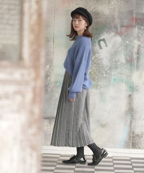 rps（アールピーエス）の「プリーツスカート（スカート・レディース・チャコールグレー/ダークグリーン/オフホワイト/ボルドー/グレー系その他/ブラック・M）」の12枚目の写真