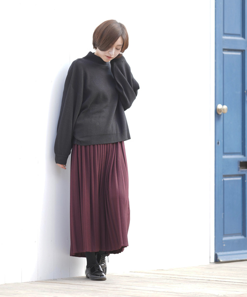 rps（アールピーエス）の「プリーツスカート（スカート・レディース・チャコールグレー/ダークグリーン/オフホワイト/ボルドー/グレー系その他/ブラック・M）」の15枚目の写真