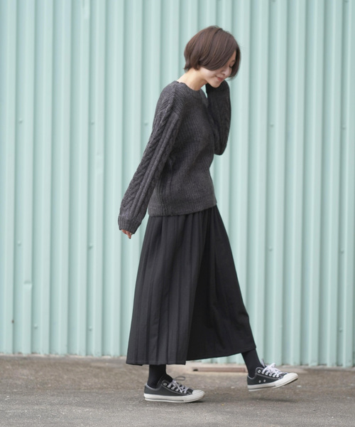 rps（アールピーエス）の「プリーツスカート（スカート・レディース・チャコールグレー/ダークグリーン/オフホワイト/ボルドー/グレー系その他/ブラック・M）」の22枚目の写真