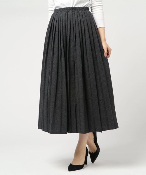 rps（アールピーエス）の「プリーツスカート（スカート・レディース・チャコールグレー/ダークグリーン/オフホワイト/ボルドー/グレー系その他/ブラック・M）」の13枚目の写真