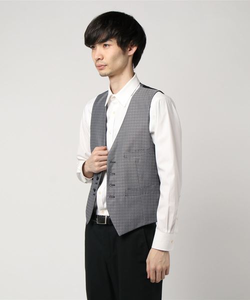 THE SUIT COMPANY（ザ・スーツカンパニー）の「<FORMAL>リバーシブルジレ（ベスト・メンズ・チャコールグレー・S/L/M/3L/SS/LL）」の3枚目の写真