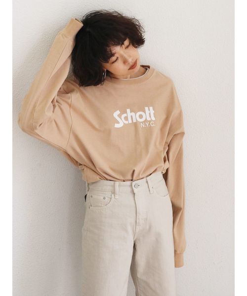 schott（ショット）の「Schott別注ロングスリーブTee（Tシャツ/カットソー・レディース・ブラック/ベージュ/オフホワイト・FREE）」の20枚目の写真