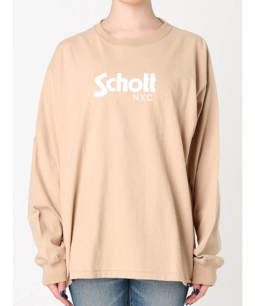 schott（ショット）の「Schott別注ロングスリーブTee（Tシャツ/カットソー・レディース・ブラック/ベージュ/オフホワイト・FREE）」の12枚目の写真