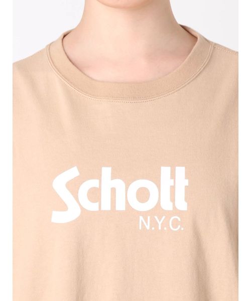 schott（ショット）の「Schott別注ロングスリーブTee（Tシャツ/カットソー・レディース・ブラック/ベージュ/オフホワイト・FREE）」の9枚目の写真
