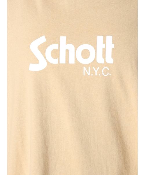 schott（ショット）の「Schott別注ロングスリーブTee（Tシャツ/カットソー・レディース・ブラック/ベージュ/オフホワイト・FREE）」の4枚目の写真