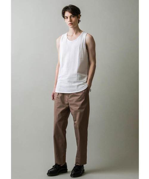 MONKEY TIME（モンキータイム）の「＜monkey time＞ BSKT/MESH LONG TANKTOP/タンクトップ（Tシャツ/カットソー・メンズ・ホワイト/ブラウン/ライム・S/M/L）」の12枚目の写真