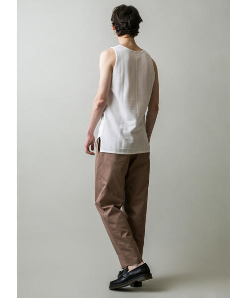 MONKEY TIME（モンキータイム）の「＜monkey time＞ BSKT/MESH LONG TANKTOP/タンクトップ（Tシャツ/カットソー・メンズ・ホワイト/ブラウン/ライム・S/M/L）」の13枚目の写真