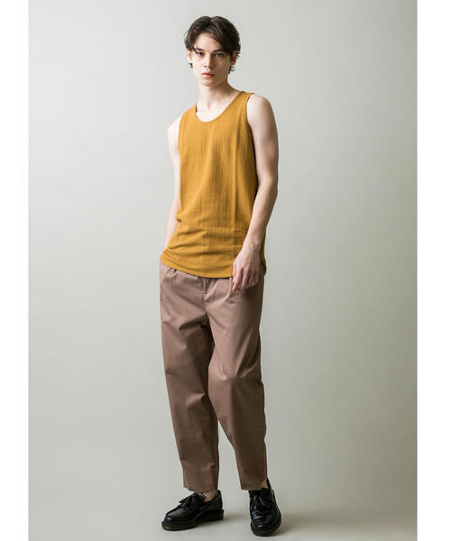 MONKEY TIME（モンキータイム）の「＜monkey time＞ BSKT/MESH LONG TANKTOP/タンクトップ（Tシャツ/カットソー・メンズ・ホワイト/ブラウン/ライム・S/M/L）」の16枚目の写真