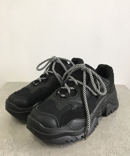 c.u.l(シーユーエル)の「【c.u.l】ダッドスニーカー ボリュームスニーカー 厚底 スニーカー chw746(スニーカー・レディース・グレー/イエロー/ブラック・38/39/35/36/37)」の2枚目の写真
