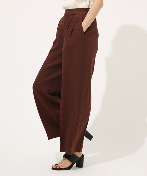 AZUL by moussy(アズールバイマウジー)の「LINEN WIDE PANTS / リネンワイドパンツ(その他パンツ・レディース・ブラウン/ベージュ系その他・SMALL/MEDIUM)」の18枚目の写真