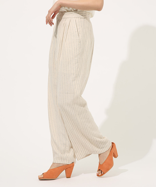 AZUL by moussy(アズールバイマウジー)の「LINEN WIDE PANTS / リネンワイドパンツ(その他パンツ・レディース・ブラウン/ベージュ系その他・SMALL/MEDIUM)」の10枚目の写真