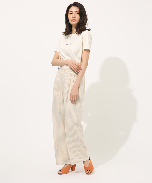AZUL by moussy(アズールバイマウジー)の「LINEN WIDE PANTS / リネンワイドパンツ(その他パンツ・レディース・ブラウン/ベージュ系その他・SMALL/MEDIUM)」の9枚目の写真