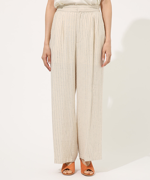 AZUL by moussy(アズールバイマウジー)の「LINEN WIDE PANTS / リネンワイドパンツ(その他パンツ・レディース・ブラウン/ベージュ系その他・SMALL/MEDIUM)」の8枚目の写真