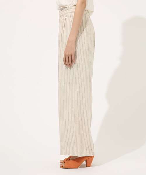 AZUL by moussy(アズールバイマウジー)の「LINEN WIDE PANTS / リネンワイドパンツ(その他パンツ・レディース・ブラウン/ベージュ系その他・SMALL/MEDIUM)」の7枚目の写真