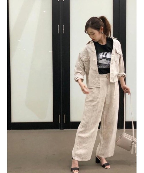 AZUL by moussy(アズールバイマウジー)の「LINEN WIDE PANTS / リネンワイドパンツ(その他パンツ・レディース・ブラウン/ベージュ系その他・SMALL/MEDIUM)」の20枚目の写真
