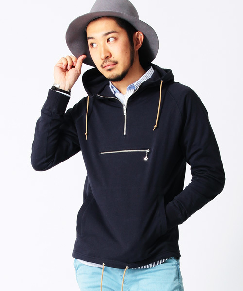 BEAMS(ビームス)の「BEAMS / スウェット アノラック(パーカー・メンズ・オフホワイト/ブルー/ネイビー・SMALL/MEDIUM/LARGE/X-LARGE)」の3枚目の写真