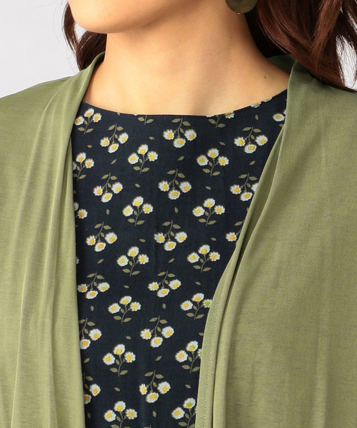 DECOY SINCE 1981（デコイシンスイチキュウハチイチ）の「【ひやさらコットンシリーズ】ショートカーディガン（カーディガン/ボレロ・レディース・ベージュ/ネイビー/カーキ・LL/M size/L size）」の6枚目の写真