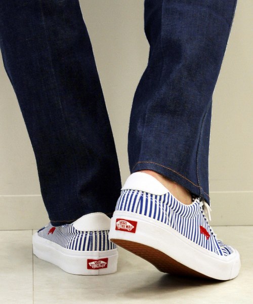 VANS（バンズ）の「【Begin掲載】【国内限定】VANS / バンズ 417 限定 COURT ICON STRIPES（スニーカー・メンズ・ブルー・26cm/26.5cm/27cm/27.5cm/28cm/25.5cm/28.5cm）」の2枚目の写真