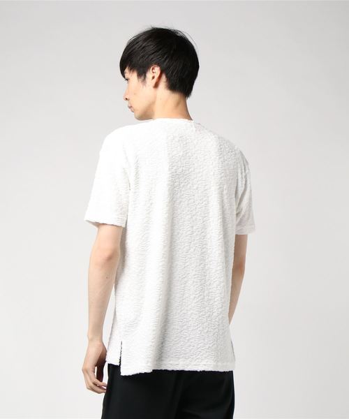 GGD(ジージーディー)の「日本製wパイル5分Tee(Tシャツ/カットソー・メンズ・ホワイト/ブラック・2/3)」の4枚目の写真