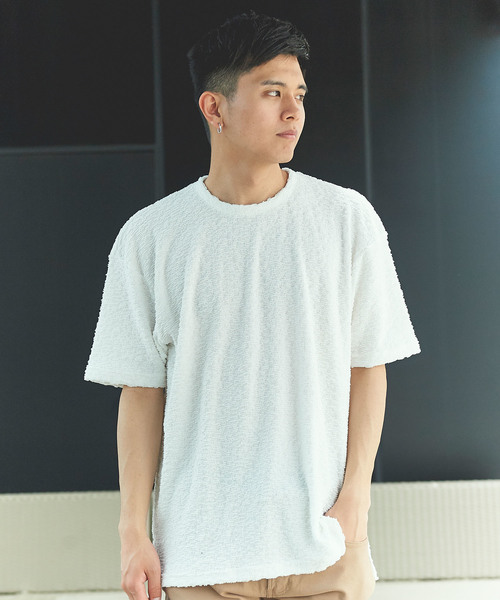 GGD(ジージーディー)の「日本製wパイル5分Tee(Tシャツ/カットソー・メンズ・ホワイト/ブラック・2/3)」の9枚目の写真
