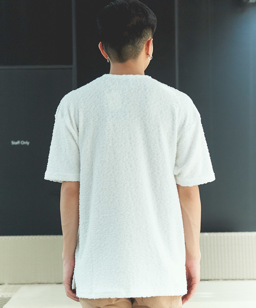 GGD(ジージーディー)の「日本製wパイル5分Tee(Tシャツ/カットソー・メンズ・ホワイト/ブラック・2/3)」の6枚目の写真