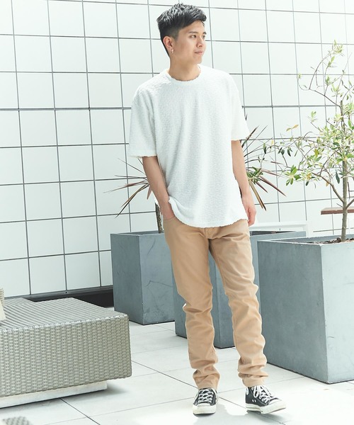 GGD(ジージーディー)の「日本製wパイル5分Tee(Tシャツ/カットソー・メンズ・ホワイト/ブラック・2/3)」の12枚目の写真