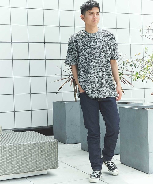 GGD(ジージーディー)の「日本製wパイル5分Tee(Tシャツ/カットソー・メンズ・ホワイト/ブラック・2/3)」の8枚目の写真