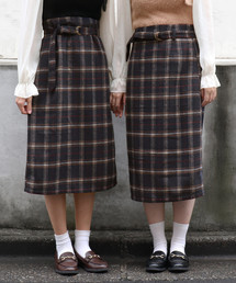 PairPair | コーデュロイ＆チェック柄アソートベルト付ナロースカート(スカート)