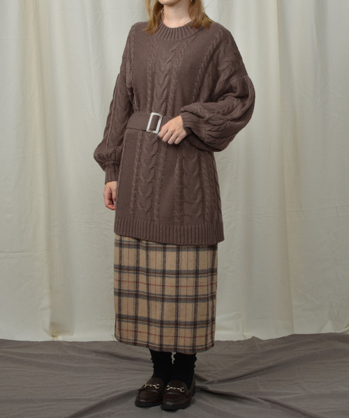 PairPair(ペアペア)の「コーデュロイ&チェック柄アソートベルト付ナロースカート(スカート・レディース・ベージュ/ネイビー/アイボリー/その他・FREE)」の15枚目の写真