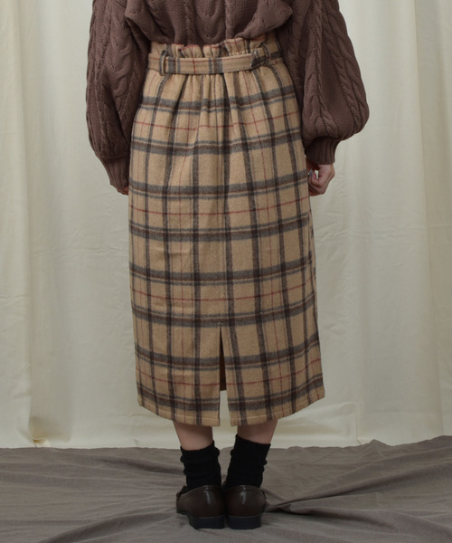 PairPair(ペアペア)の「コーデュロイ&チェック柄アソートベルト付ナロースカート(スカート・レディース・ベージュ/ネイビー/アイボリー/その他・FREE)」の6枚目の写真