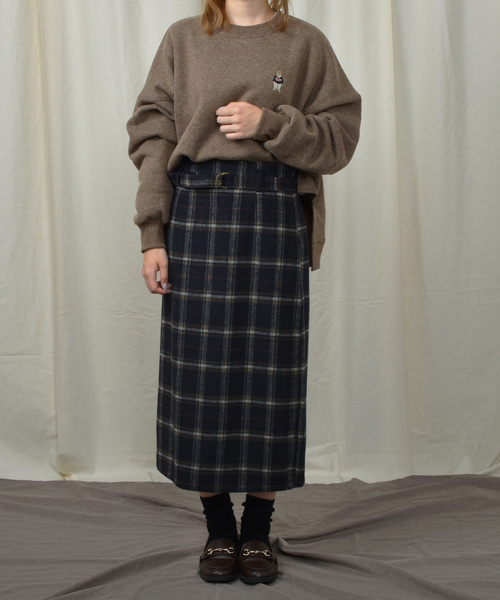 PairPair(ペアペア)の「コーデュロイ&チェック柄アソートベルト付ナロースカート(スカート・レディース・ベージュ/ネイビー/アイボリー/その他・FREE)」の11枚目の写真