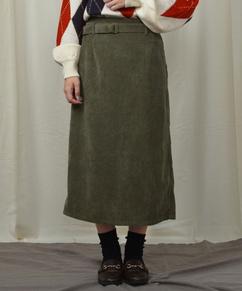 PairPair(ペアペア)の「コーデュロイ&チェック柄アソートベルト付ナロースカート(スカート・レディース・ベージュ/ネイビー/アイボリー/その他・FREE)」の22枚目の写真