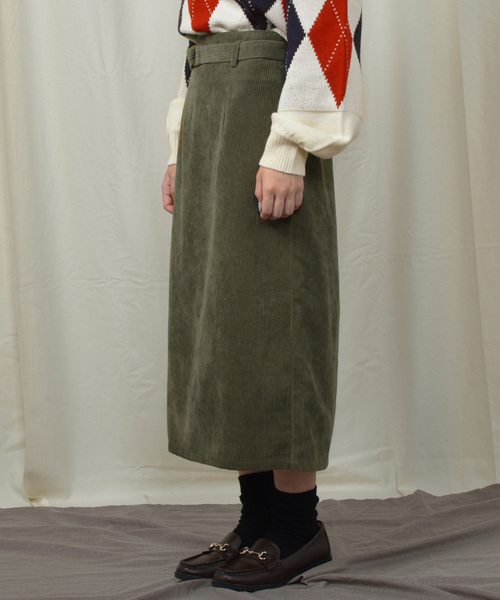 PairPair(ペアペア)の「コーデュロイ&チェック柄アソートベルト付ナロースカート(スカート・レディース・ベージュ/ネイビー/アイボリー/その他・FREE)」の17枚目の写真