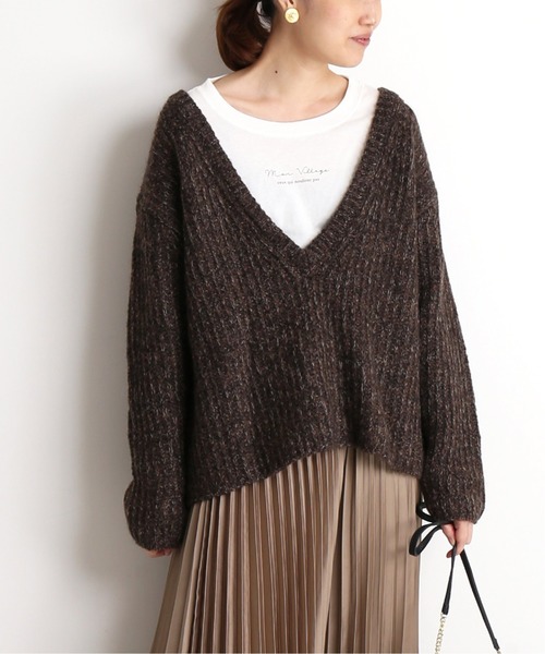 セール】MIX畦Vネックニット◇（ニット/セーター）｜SLOBE IENA