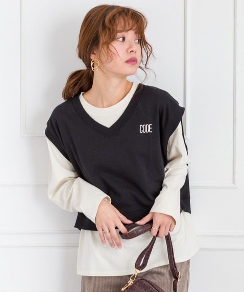 SpRay(スプレイ)の「ベストSETシャツ(Tシャツ/カットソー・レディース・ブラック/ブラウン/グリーン/パープル・FREE)」の14枚目の写真