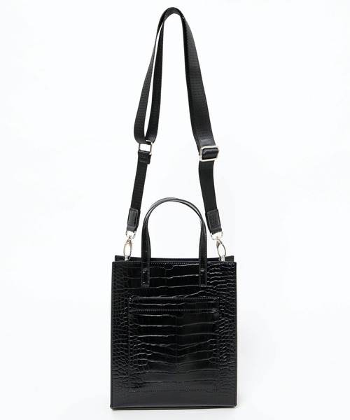 WEGO（ウィゴー）の「WEGO/2wayフェイクレザーポケットショルダー付きトートバッグ（トートバッグ・レディース・ブラック/ワイン/シルバー/その他5/その他1/その他3/その他4/その他2・FREE）」の7枚目の写真