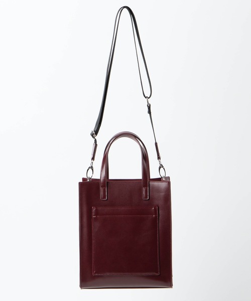 WEGO（ウィゴー）の「WEGO/2wayフェイクレザーポケットショルダー付きトートバッグ（トートバッグ・レディース・ブラック/ワイン/シルバー/その他5/その他1/その他3/その他4/その他2・FREE）」の20枚目の写真