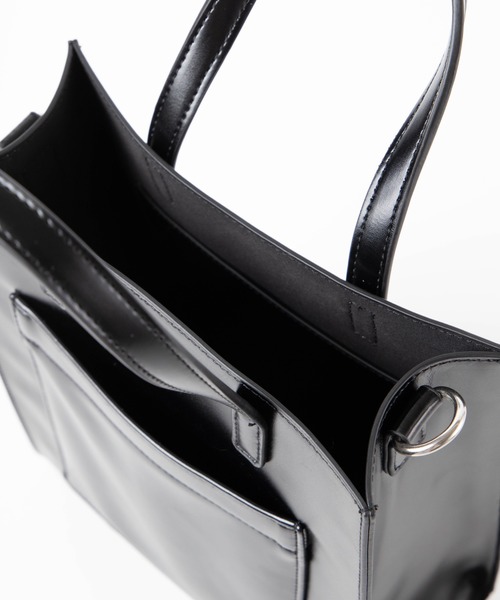 WEGO（ウィゴー）の「WEGO/2wayフェイクレザーポケットショルダー付きトートバッグ（トートバッグ・レディース・ブラック/ワイン/シルバー/その他5/その他1/その他3/その他4/その他2・FREE）」の16枚目の写真