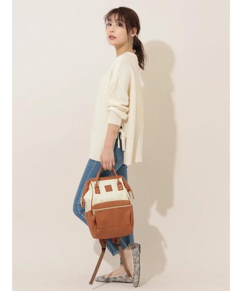 Green　Parks（グリーンパークス）の「サイドリボンニットプルオーバー　＊★（ニット/セーター・レディース・ブラック/ベージュ/アイボリー/ライトカーキ・FREE）」の13枚目の写真