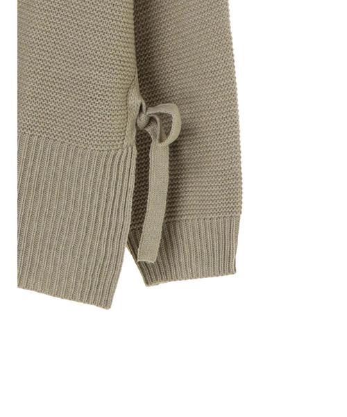 Green　Parks（グリーンパークス）の「サイドリボンニットプルオーバー　＊★（ニット/セーター・レディース・ブラック/ベージュ/アイボリー/ライトカーキ・FREE）」の10枚目の写真