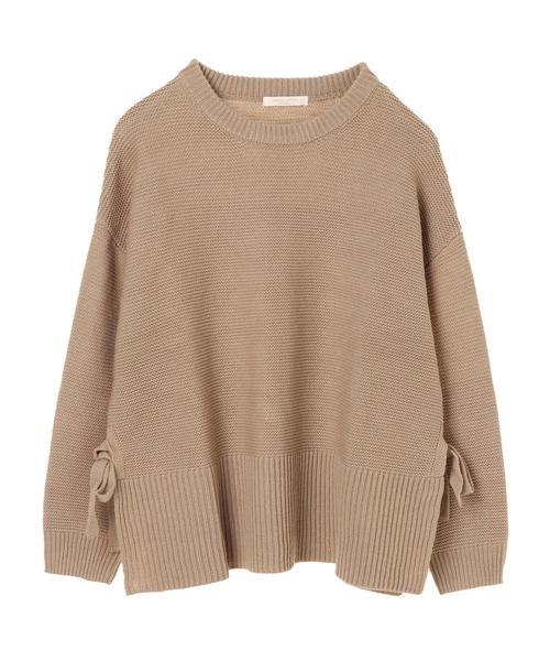 Green　Parks（グリーンパークス）の「サイドリボンニットプルオーバー　＊★（ニット/セーター・レディース・ブラック/ベージュ/アイボリー/ライトカーキ・FREE）」の22枚目の写真