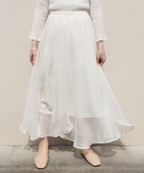VANNIE U（ヴァニーユー）の「オーロラフレアスカート（スカート・レディース・ホワイト/ライトグリーン/ブルー/ベージュ・FREE）」の9枚目の写真