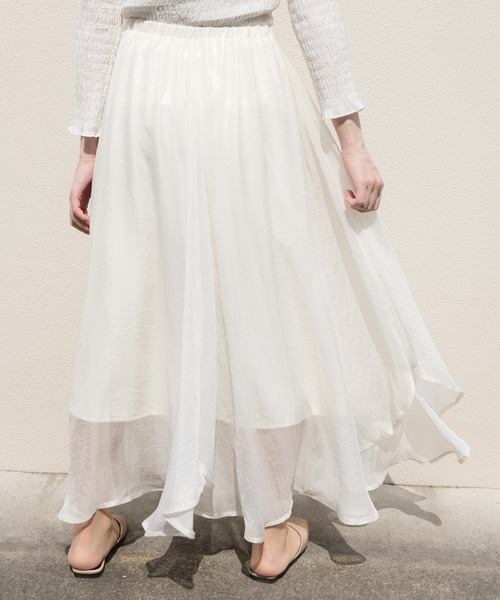 VANNIE U（ヴァニーユー）の「オーロラフレアスカート（スカート・レディース・ホワイト/ライトグリーン/ブルー/ベージュ・FREE）」の11枚目の写真
