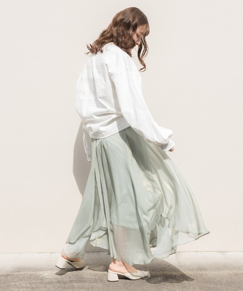 VANNIE U（ヴァニーユー）の「オーロラフレアスカート（スカート・レディース・ホワイト/ライトグリーン/ブルー/ベージュ・FREE）」の16枚目の写真
