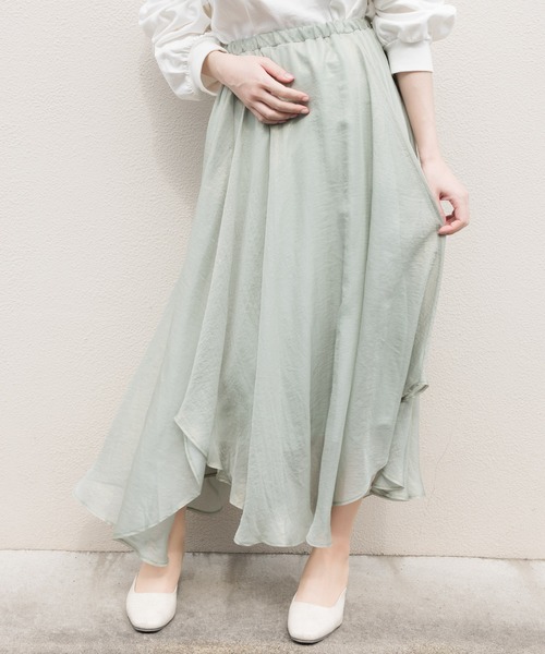 VANNIE U（ヴァニーユー）の「オーロラフレアスカート（スカート・レディース・ホワイト/ライトグリーン/ブルー/ベージュ・FREE）」の17枚目の写真
