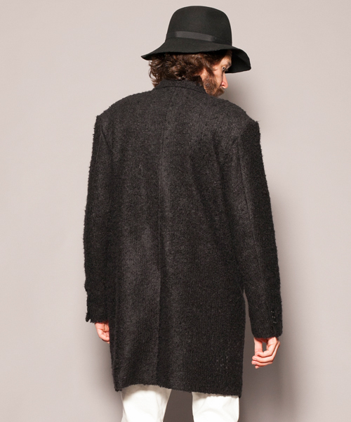 MONKEY TIME(モンキータイム)の「<MT×Chees> ∴ L/INLAY CHESTR/アウター ◆(ステンカラーコート・メンズ・ブラック/ライトグレー・MEDIUM/LARGE)」の11枚目の写真