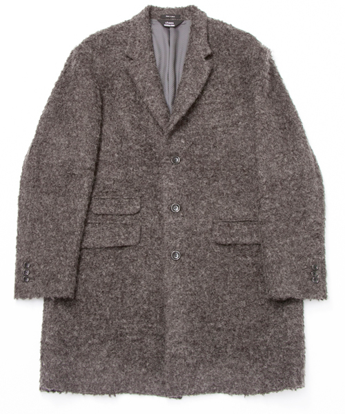 MONKEY TIME(モンキータイム)の「<MT×Chees> ∴ L/INLAY CHESTR/アウター ◆(ステンカラーコート・メンズ・ブラック/ライトグレー・MEDIUM/LARGE)」の4枚目の写真